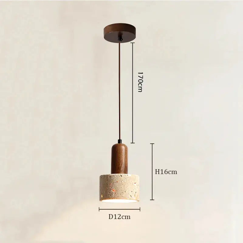Luminária Pendente Vintage Mármore Bege Moderna CAZANE