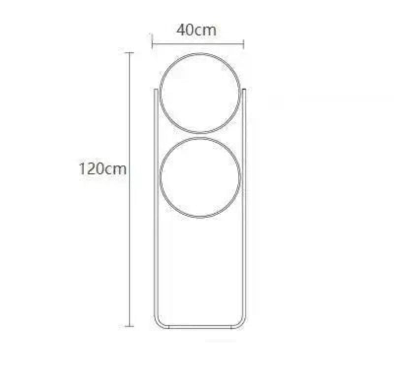 Luminária de Chão Criativa LED de Metal Cromado, Bola de Acrílico Moderno CAZANE