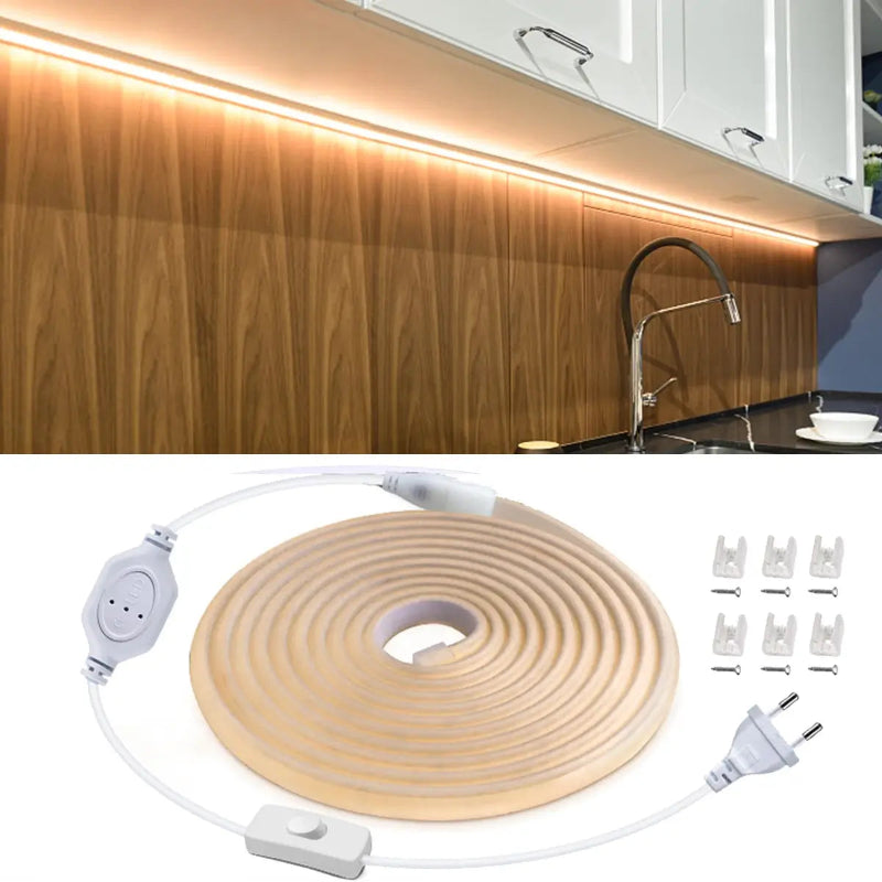 Luminária de Cozinha LED FLEXÍVEL Tomada e Interruptor Moderno CAZANE