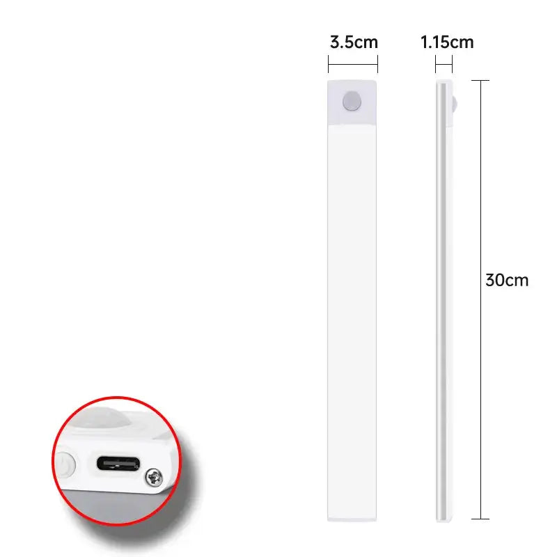 Luminária de Cozinha LED com sensor de Movimento, Recarregável por USB MODERNO PRATA CAZANE