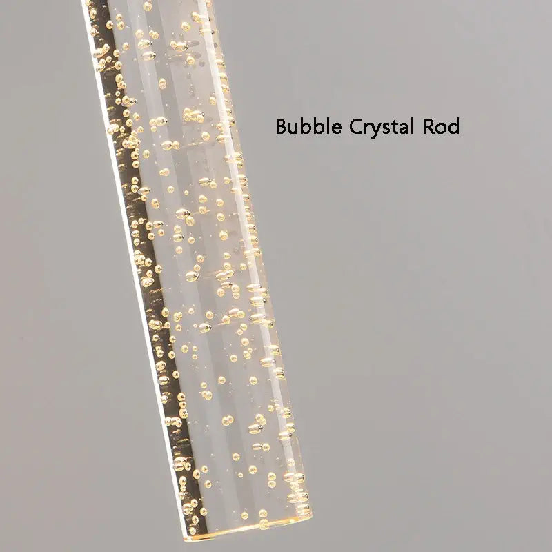 Luminária de Parede Bastão Cristal LED Moderna Alumínio Preto CAZANE