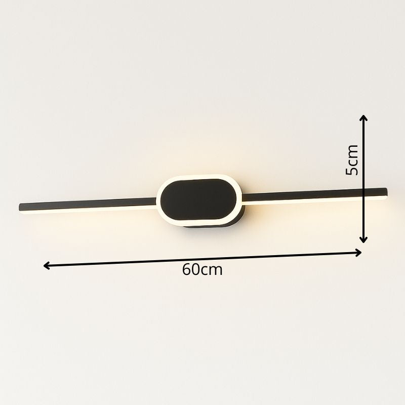 Luminária de Parede Bastão Elegance LED Moderna Alumínio Preta CAZANE