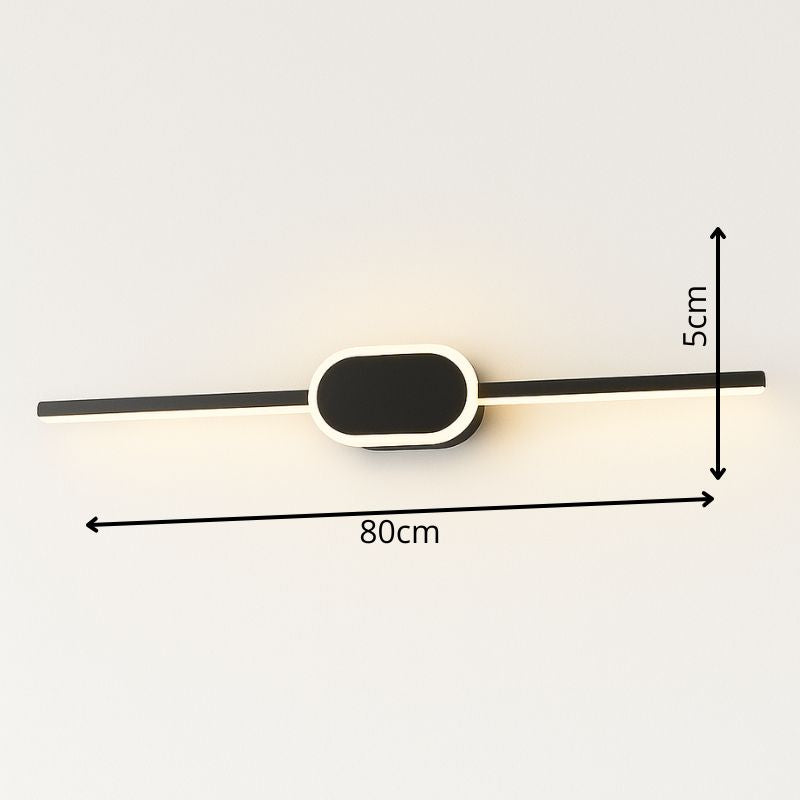 Luminária de Parede Bastão Elegance LED Moderna Alumínio Preta CAZANE