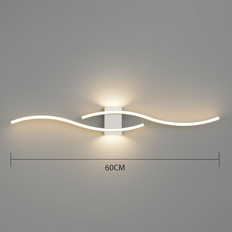 Luminária de Parede Linear Lúmen LED Moderna Arandela Minimalista Branca Alumínio CAZANE