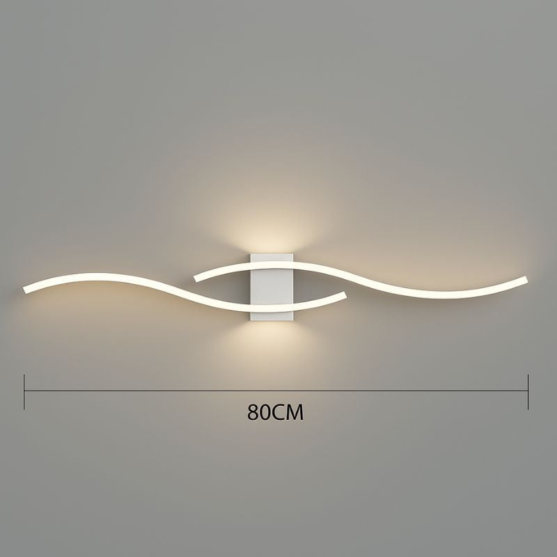 Luminária de Parede Linear Lúmen LED Moderna Arandela Minimalista Branca Alumínio CAZANE