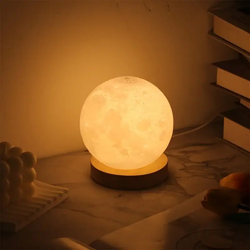 Luminária de Quarto Esfera LED Moderno Madeira CAZANE