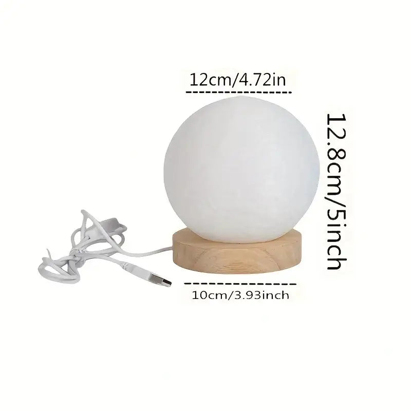 Luminária de Quarto Esfera LED Moderno Madeira CAZANE