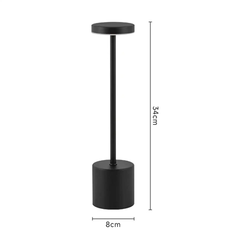 Luminária de Quarto Torre LED Moderna Alumínio Preto CAZANE
