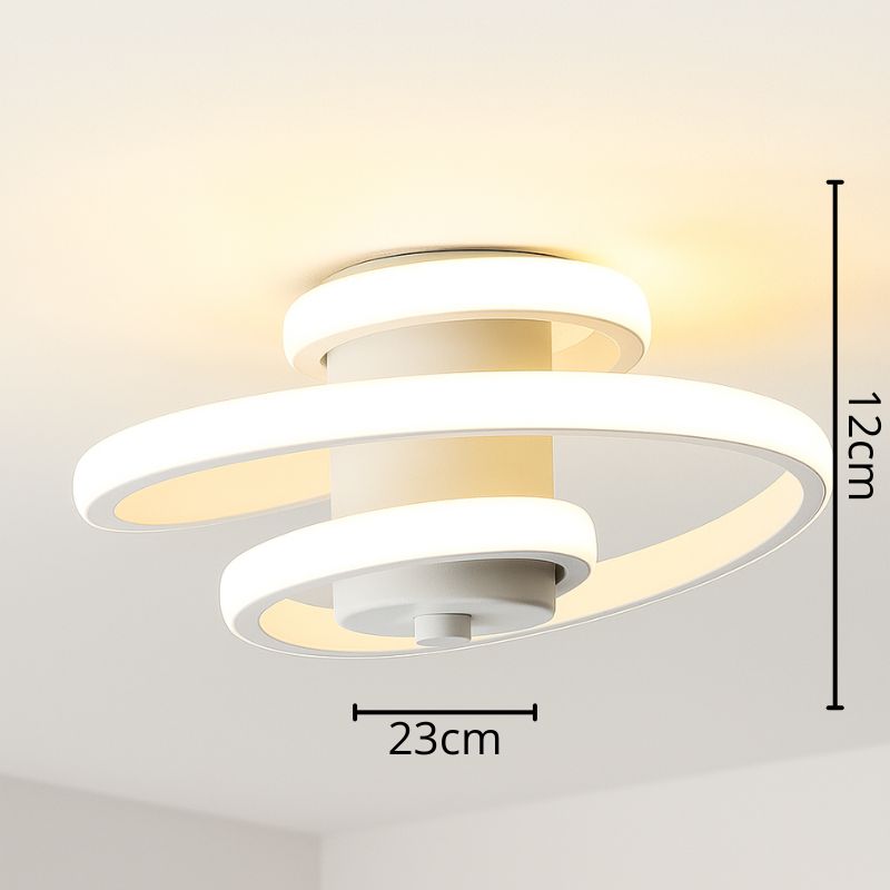Luminária de TETO LED Moderna Esfera Contemporânea de Alumínio Branca CAZANE