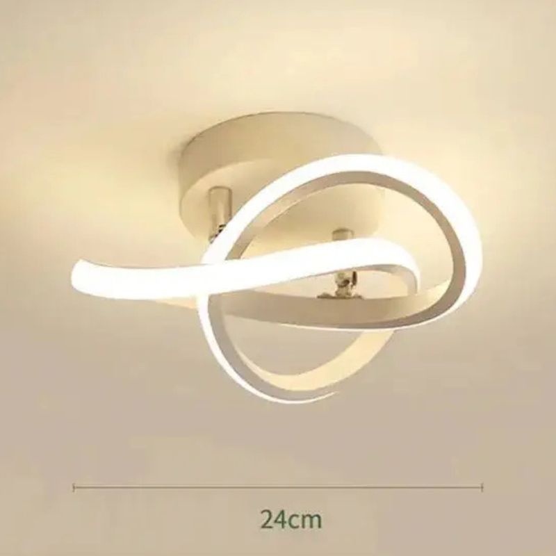 Luminária de Teto LED Moderna Esfera de Alumínio Branca CAZANE