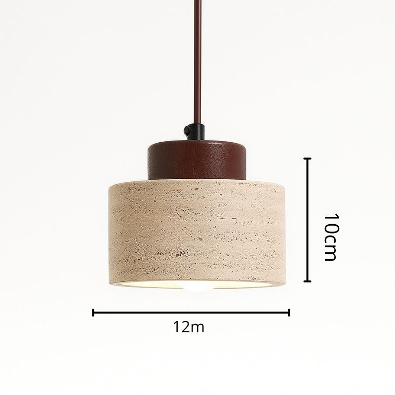 Luminária Pendente Vintage Pedra Amarela Moderna Mármore CAZANE