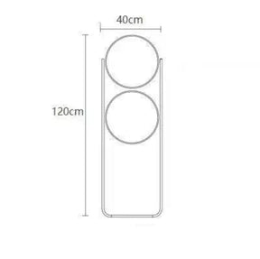 Luminária de Chão Criativa LED de Metal Cromado, Bola de Acrílico Moderno CAZANE