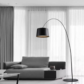 Luminária de Chão Nórdico Minimalista Moderna Preta CAZANE