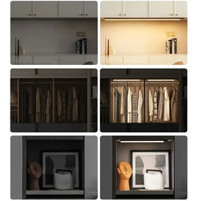 Luminária de Cozinha LED com sensor de Movimento, Recarregável por USB MODERNO PRATA CAZANE