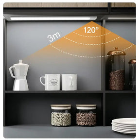 Luminária de Cozinha LED com sensor de Movimento, Recarregável por USB MODERNO Preto CAZANE