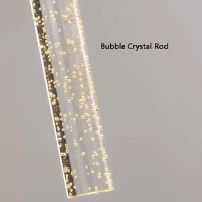 Luminária de Parede Bastão Cristal LED Moderna Alumínio Preto CAZANE