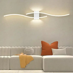 Luminária de Parede Linear Lúmen LED Moderna Arandela Minimalista Branca Alumínio CAZANE
