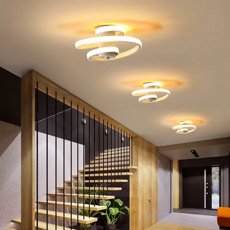 Luminária de TETO LED Moderna Esfera Contemporânea de Alumínio Branca CAZANE