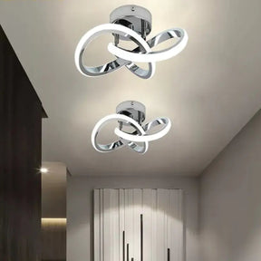 Luminária de Teto LED Moderna Esfera de Alumínio Prata CAZANE