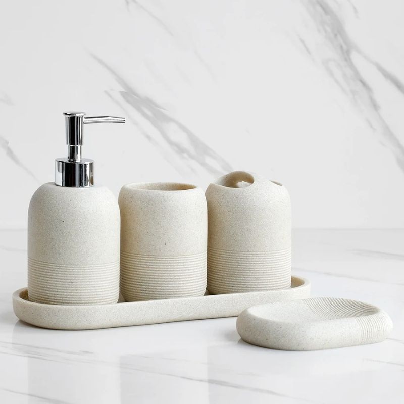 Kir para Banheiro Lavabo de Luxo Pedra Granito Beje