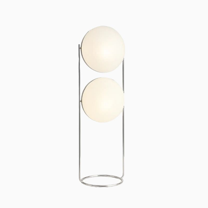 Luminária de Chão Criativa LED de Metal Cromado, Bola de Acrílico Moderno CAZANE