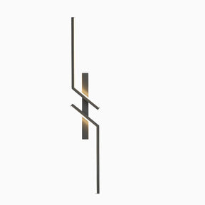 Luminária de Parede LED Moderna Arandela Linear Minimalista Preta Alumínio CAZANE