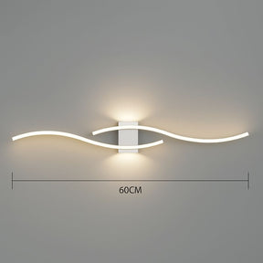 Luminária de Parede Linear Lúmen LED Moderna Arandela Minimalista Branca Alumínio CAZANE