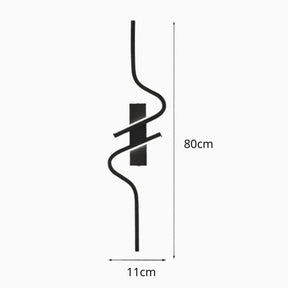 Luminária de Parede LED Moderna Arandela Minimalista Preta Linear S Alumínio CAZANE