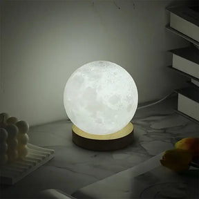 Luminária de Quarto Esfera LED Moderno Madeira CAZANE