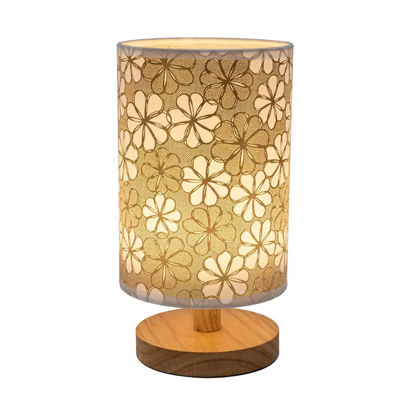 Luminária de Quarto Retro Moderna USB Madeira CAZANE