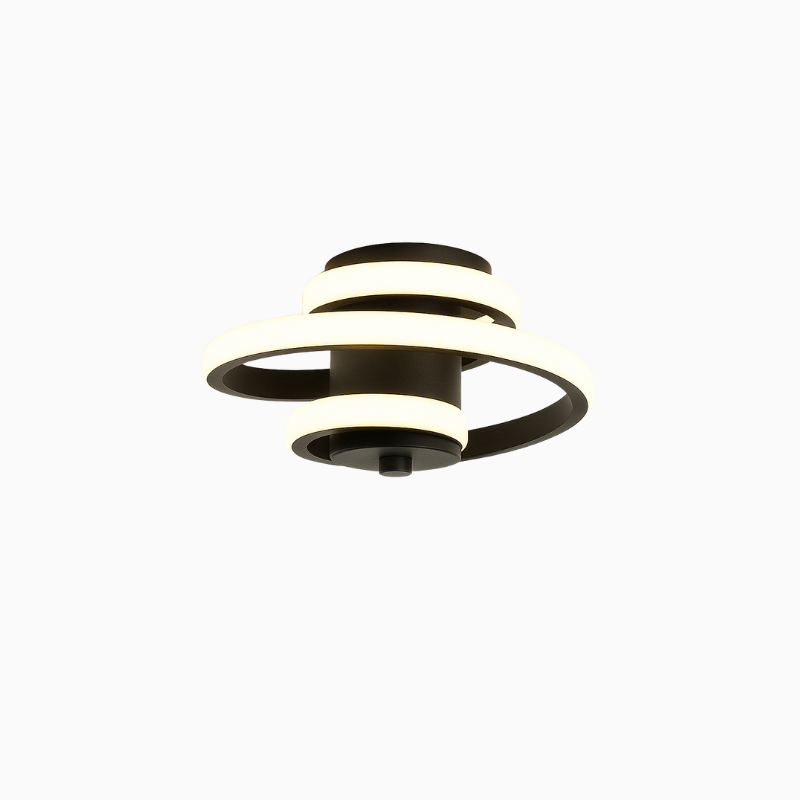 Luminária de Teto LED Moderna Esfera de Contemporânea Alumínio Preta CAZANE