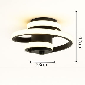 Luminária de Teto LED Moderna Esfera de Contemporânea Alumínio Preta CAZANE
