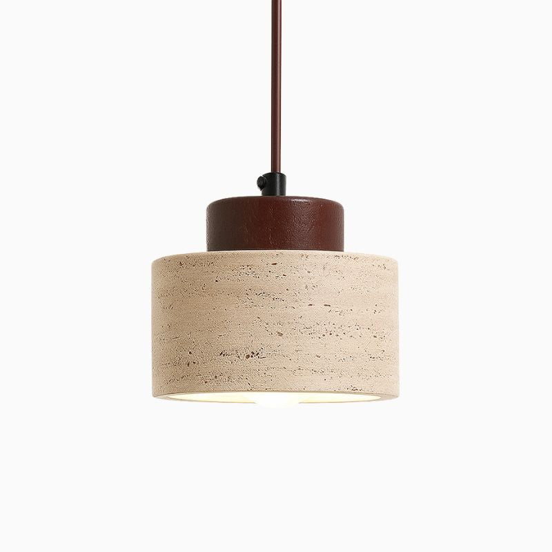 Luminária Pendente Vintage Pedra Amarela Moderna Mármore CAZANE