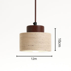 Luminária Pendente Vintage Pedra Amarela Moderna Mármore CAZANE